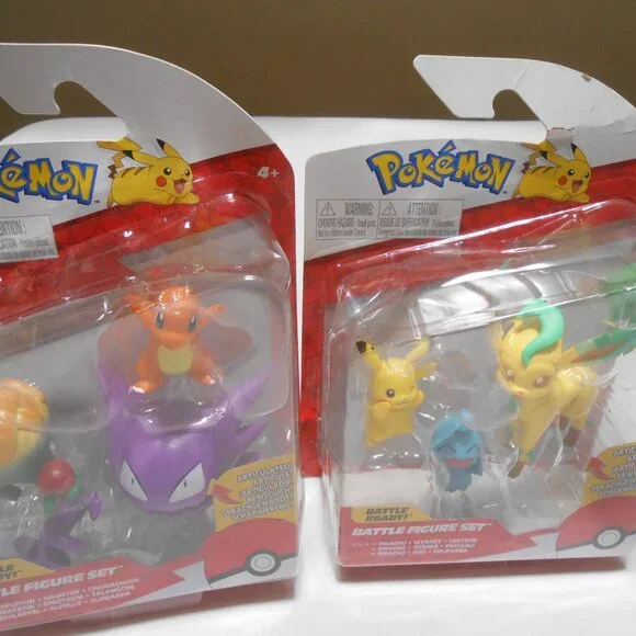 NEW 2 PACKS 3 EACH POKEMON BATTLE FIGURE SETS PIKACHU WYNAUT LEAFON APPLETUN 🎁 - Picture 3 of 9
